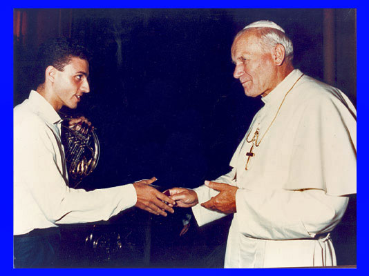 Ivo Monte with the Pope